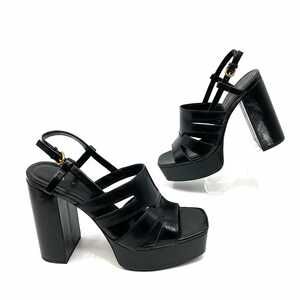 Zara Black Faux Leather Platform Heels | Women’s EU39 (US 8.5)